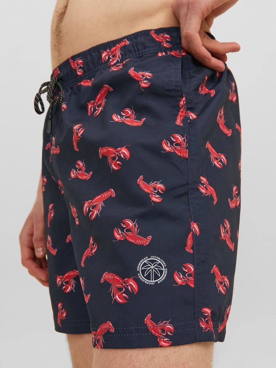 Maillot De Bain Bleu Marine Avec Motif De Flamant Rose - JACK & JONES -  Mode