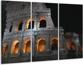 Glasschilderij Rome - Geel, Grijs, Zwart - 120x80cm 3Luik - Foto Op Glas - Geen Acrylglas Schilderij - GroepArt 6000+ Glas Art Collectie - Maatwerk Mogelijk