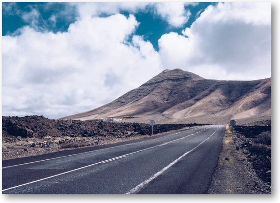 Weg door de bergen - Lanzarote - Fotoposter 70x50