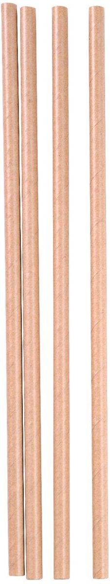 Take Dis Cocktailrietje kraft papier 24cm 250st - Doos 250 stuks