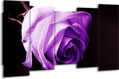 Peinture sur toile Rose | Violet, blanc, noir | 150x80cm 5Liège