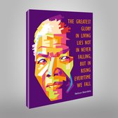 Canvas WPAP Pop Art Nelson Mandela - 50x70cm