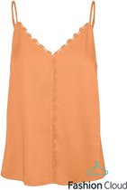 Vero Moda Silla S/l V-neck Top Mock Orange ORANJE XS