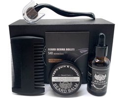 Beardcare- Baardgroei kit - Baardverzorging - Baardkam - Baard derma roller - Baardolie - Baardbalsem