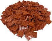 200 Bouwstenen 2x2 plate | Koffie | Compatibel met Lego Classic | Keuze uit vele kleuren | SmallBricks