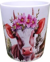 Tasse imprimée Ferme - Ferme - Fermier - Fermière - Vaches - Vache - Animaux - Cadeau d'anniversaire - Fête des mères - Vaderdag