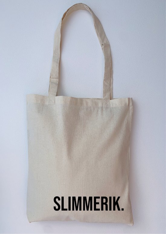 Slimmerik. | Linnen tas | eindexamen cadeautje | afgestudeerd | geslaagd | school | examen |