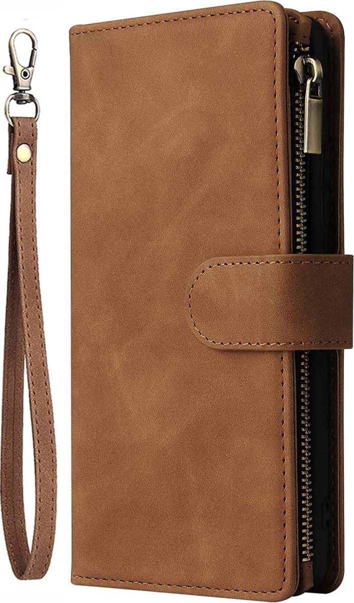 Geschikt voor Samsung Galaxy A50 Bookcase - Bruin - Portemonnee hoesje
