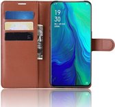 Oppo Reno 10X Zoom Portemonnee Hoesje Bruin