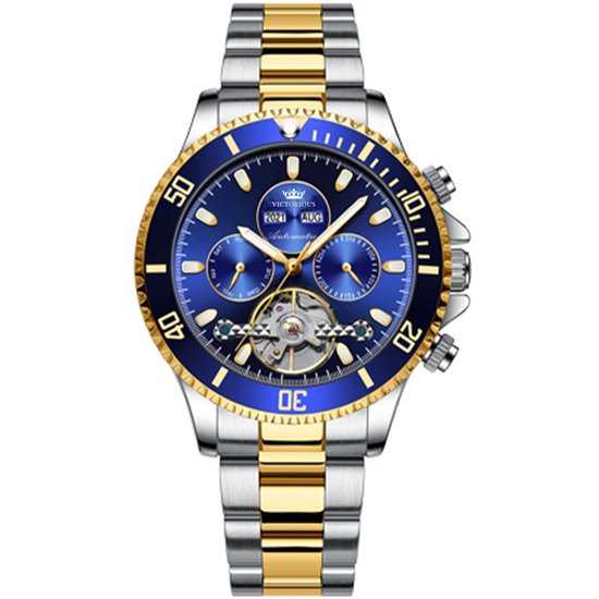 Bulova Analoog kwartshorloge voor heren met leren armband 96B389, zilver-bruin-grijs, Riemen