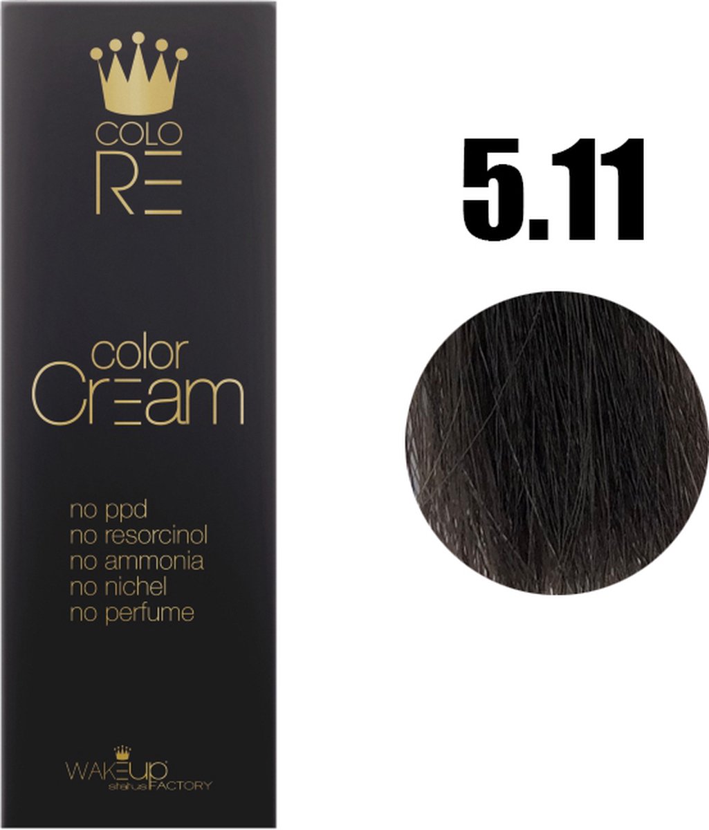 Color Cream 5.11 Châtain Clair Cendré Intense - Crème de Teinture pour  cheveux 200ml... | bol