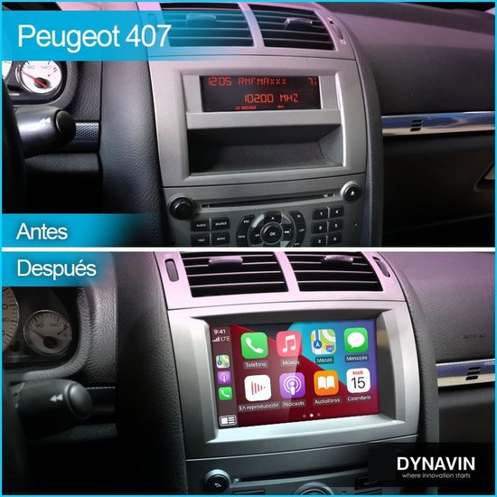 Navigatie Peugeot 407 2004-2011 carkit android 12 usb 64 gb met apple  carplay en... | bol.com