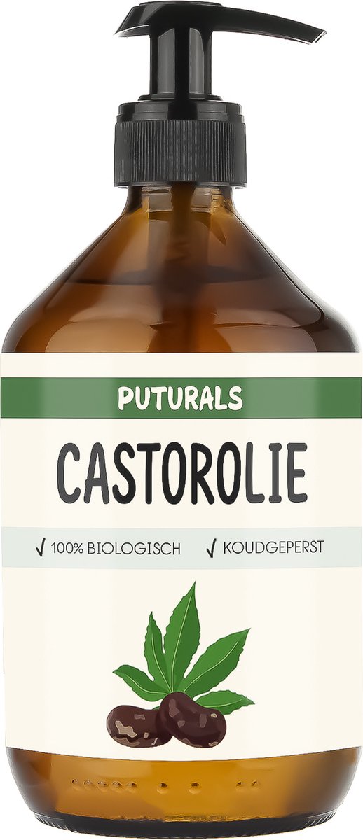 Castor Olie 100 Biologisch en Koudgeperst 500ml Rijk aan Vitamine E en Omega... bol