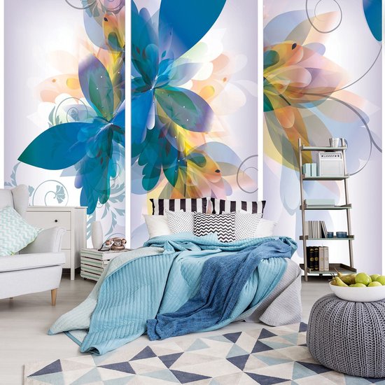 New Walls Bloemen vliesbehang bloemenpatroon woonkamer turkoois, beige behang licht gestructureerd mat - 1,59 x 2,80 m New Walls Bloemen vliesbehang bloemenpatroon woonkamer turkoois, beige behang licht gestructureerd mat - 1,59 x 2,80 m