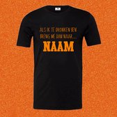 Shirt Koningsdag | Maat Xl | Als ik te dronken ben | Oranje Kleding | WK Feestkleding