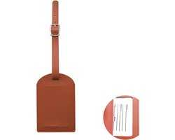 Kofferlabel - Bagagelabel - Koffer - Kunstleer - Bruin