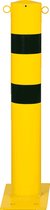 Rampaal met kettingogen, verzinkt staal, geel zwart Bevestiging op de grond 159 x 1300 mm