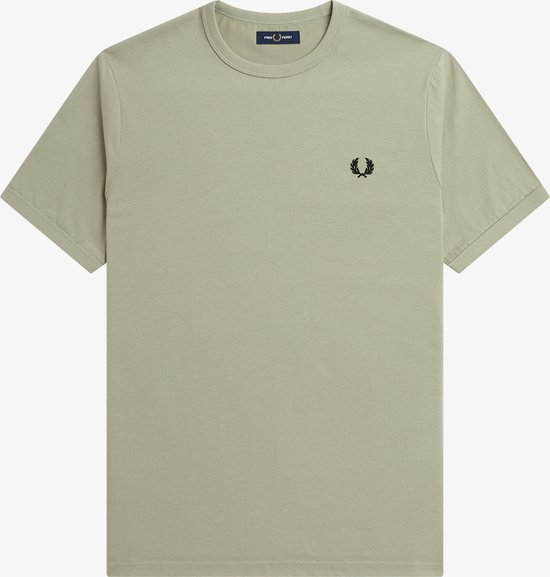 T-shirt Fred Perry Ringer regular fit M3519 - col rond manches courtes - Seagrass - vert - Taille : XS