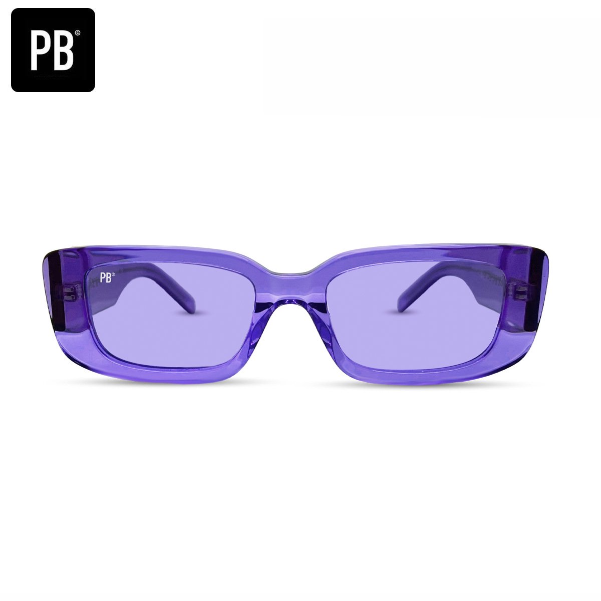 PB Sunglasses - Cody Purple. - Zonnebril dames - Gepolariseerd - Paars design - Rechthoekig - Sterk Acetaat frame