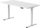 Office Hero® Cosmic Elektrisch - Zit sta bureau in hoogte verstelbaar wit frame - Game bureau - Computertafel - Werktafel - 140x80 - Wit