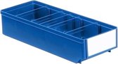 Stellingbak,magazijnbak, materiaalbak, onderdelenbak met de afmeting van 30 x 15,2 x 8,3 cm (LxBxH) verpakt per 5 stuks.