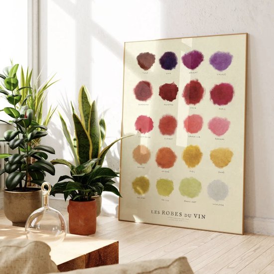 Les Robes du Vin - wijnkleuren - poster - wijn - wijnliefhebber