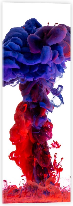 Acrylglas - Abstracte Wolk in het Paars met Rood - 20x60 cm Foto op Acrylglas (Wanddecoratie op Acrylaat)