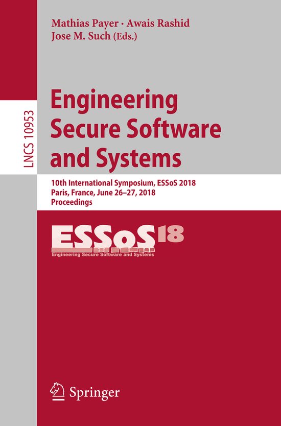 Lecture Notes in Computer Science10953- Engineering Secure S ... - cover