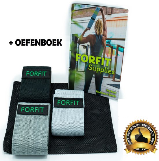 *MOEDERDAG DEAL* FORFIT Resistance bands Inclusief Oefenboek 23