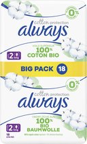 Always Cotton Protection Ultra Long (taille 2) - Serviettes hygiéniques Avec Ailes - Advantage Box 54 Pièces