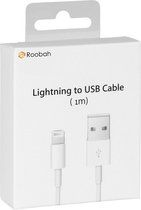 Oplader kabel geschikt voor Apple iPhone 1M - iPhone kabel - iPhone oplaadkabel - Lightning USB kabel - iPhone lader - Apple laadkabel | Roobah®