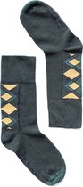 L'EDGE - Groen geruite sokken 45-47