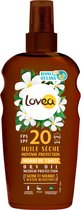 2x Lovea Sun Dry Oil Spray Zonnebrand SPF 20 150 ml