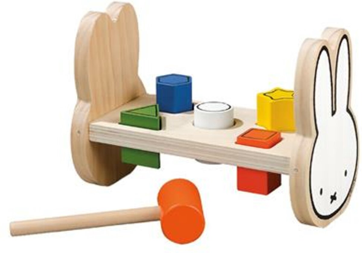 Nijntje houten speelgoed hamerbankje inclusief hamer - peuter kleuter  educatief... | bol.com