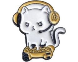 foto van Pin Broche - Enamel pin - kledingspeld - Gamer poes