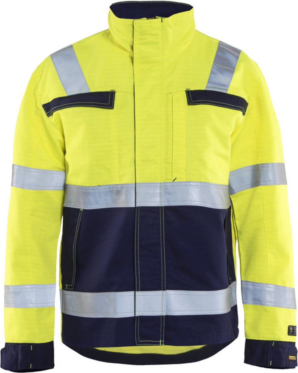 Blåkläder 4087-1514 Multinorm jas Geel/Marineblauw maat XXXL