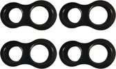 Tampons de poignée de porte - 10 pièces - Zwart - Tampons - Protecteurs muraux - Protection de poignée de porte - Arrêts de porte flexibles
