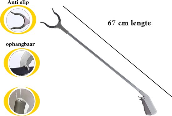 Foto: 1x afvalgrijper grijphulp 67 cm afvalgrijpers