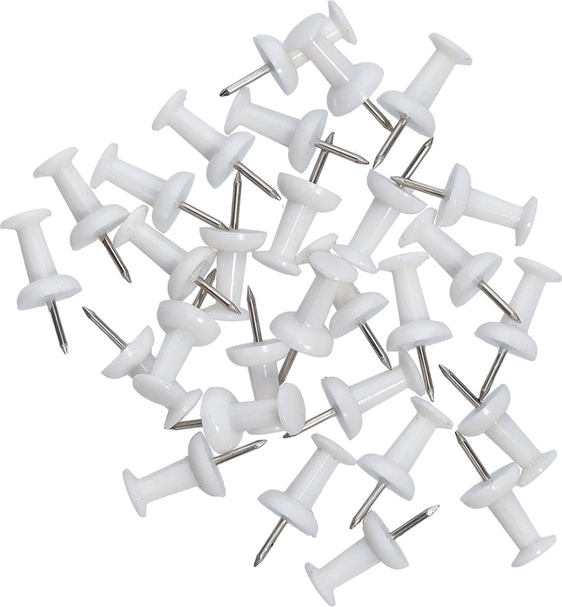 Zeller punaises - set 25x - wit - voor prikbord