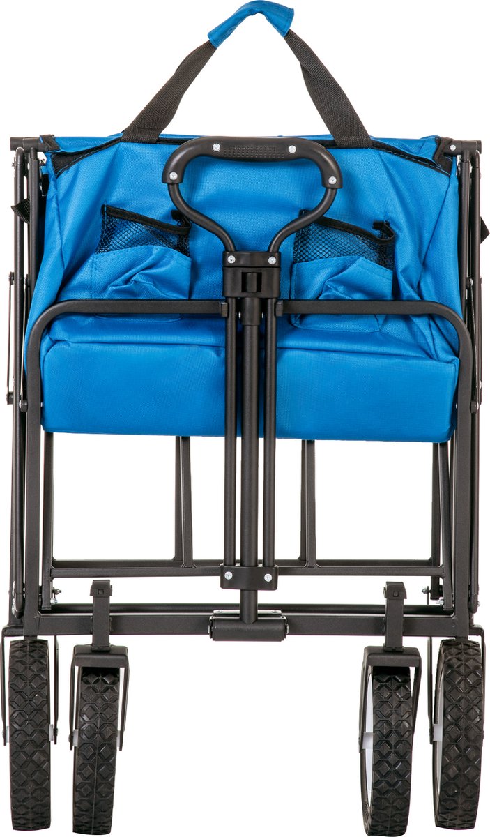 Merax Opvouwbare Bolderkar 100 KG Draagvermogen - Transportwagen 96L - Inklapbare Bolderwagen - Blauw van Merax — afbeelding 3