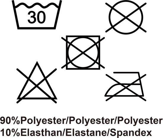 Jupe de table debout – 5 Pièces Ø 60-65cm Stretch - Zwart