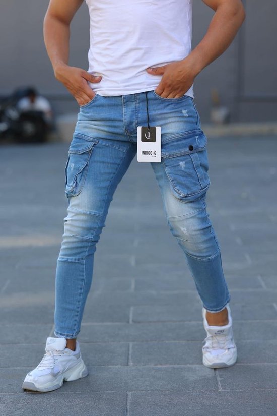 Pantalon cargo pour homme Pantalon de survêtement Pantalon cargo avec poches Pantalon de jogging Hip Hop W38
