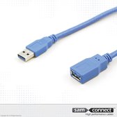 USB A naar USB A 3.0 kabel, 3m, m/f | USB kabel | USB 3.0 | USB datakabel | sam connect