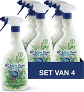 4x Ambi Pur Wc Active Clean Spray Wilde Salie & Ceder 750 ml