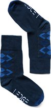 L'EDGE - Donkerblauw geruite sokken 45-47
