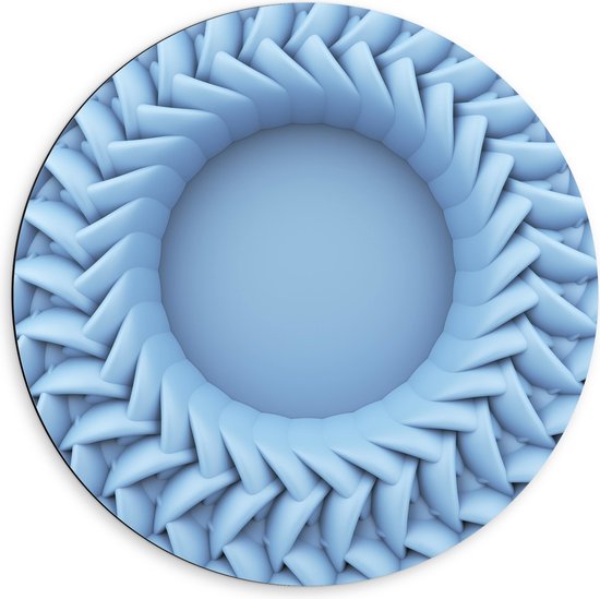 Dibond Muurcirkel - Cirkel in Patroon met Textuur - 60x60 cm Foto op Aluminium Muurcirkel (met ophangsysteem)