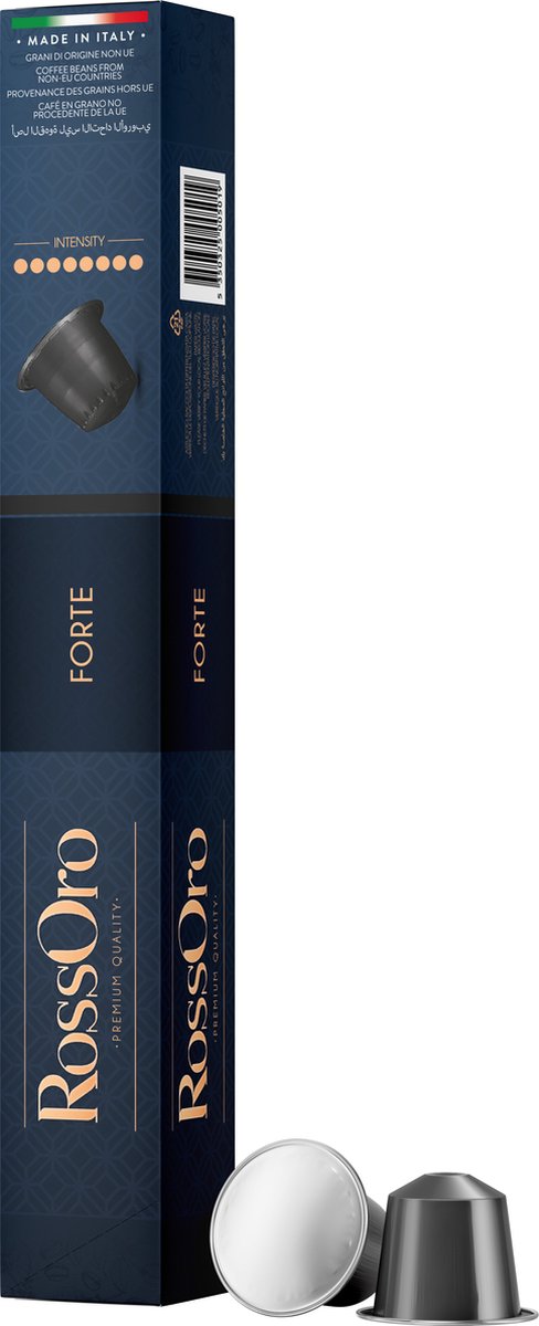 Nieuwe productaanbieding - RossOro Coffee - Forte 20 Tube Pack - Nespresso Compatible Capsules - 200 Capsules - koffiecups geschikt voor Nespresso