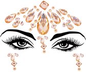 Face jewels - glitters gezicht - body jewels - face tattoo - festival - glitter - Boho - Bruin