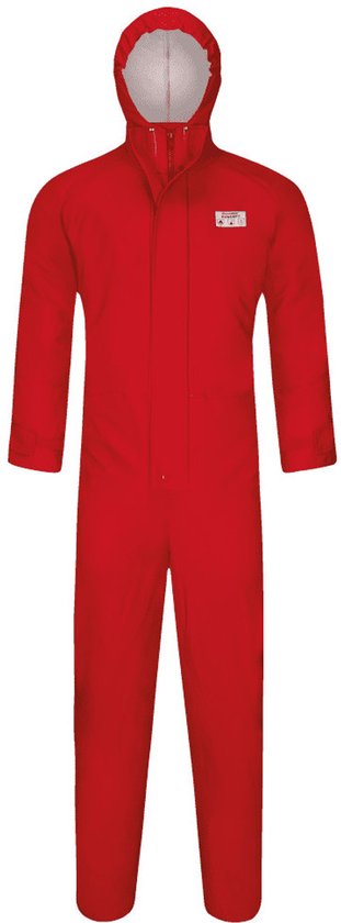 Decontex concept chemisch bestendige overall, type 4, rood 58/60