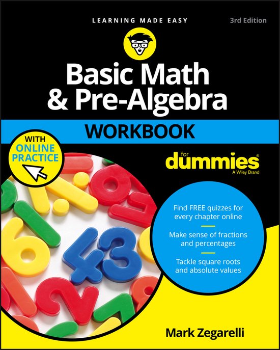 Basic Math and Pre-algebra Workbook for Dummies - cover